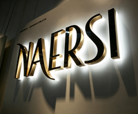 Enseigne personnalisée en acrylique 3D rétroéclairée par LED, logo halo lumineux, lettres murales, étanche, écologique, signalétique commerciale pour la vente au détail