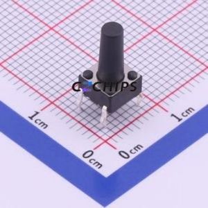 UK-B0202-G12-160 Tactile Switch Through hole-4P,6x6mm Switch Single Pole Single Throw Round Button 1.6N Through Hole - Product Image 1