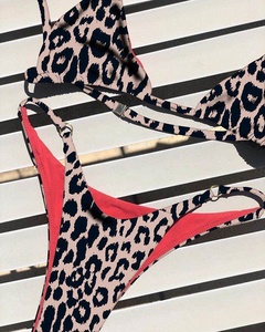 Leopardo Sexy <span class=keywords><strong>Tanga</strong></span> Bikini Vikinis Trajes De baño Para Mujer mujeres traje De baño - Product Image 5