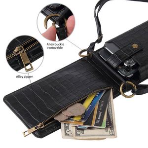 Bolso de Mano y Cartera para Teléfono Celular de Mujer, de Cuero Suave Universal con Correa Cruzada y Estampado de Cocodrilo, Bolso Promocional - Product Image 3
