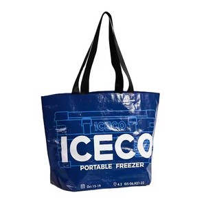 Sac de voyage écologique personnalisé en nylon réutilisable avec logo, tissu laminé en PP tissé, couleur personnalisée, fermeture éclair, poignée d'épaule - Product Image 4