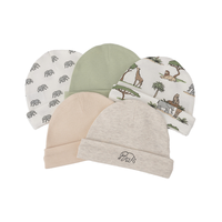 Nouveau style – Lot de 5 bonnets tricotés et 3 moufles en coton 100 % pour bébés garçons et filles, motifs de dessins animés mignons – Accessoires vestimentaires pour bébés