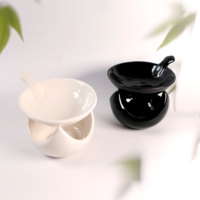Multiples Brûleurs d'Encens à Huiles Essentielles en Céramique Ancienne pour Yoga SPA Parfums d'Intérieur Dispositif de Chauffage et de Fusion de Cire