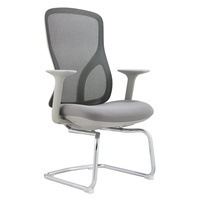Chaise de bureau ergonomique au design moderne, base en nylon chromé, accoudoir en forme de W, appui-tête réglable 2D, pivotant, hauteur réglable