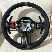 Volant en fibre de carbone et accessoires en suède pour BMW F15 F20 F30 F31 F40 E83 E70 E90 E91540i X1 X2 X3 X4 X5 X6 M3 M4 M5 – Amélioration