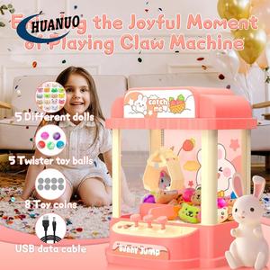 Dispensador de premios de juegos de arcade electrónicos para niños con <span class=keywords><strong>60</strong></span> segundos de Cuenta regresiva Mini juguetes máquina de garra - Product Image 2