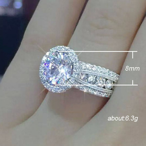 Anello di Fidanzamento Classico con Stelle per Donne, Elegante Gioiello da Dito per Coppie - Product Image 5