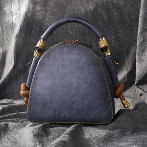 Sacs à main en cuir véritable Andong, sac à main rétro en cuir de vachette pour femmes, sac à bandoulière embossé, sacs vintage pour femmes - Product Image 4