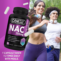 Biocaro Marque Privée Meilleur Prix Santé Immunitaire Et Du Foie N-Acétyl-L-Cystéine Supplément Capsules Nac 750Mg
