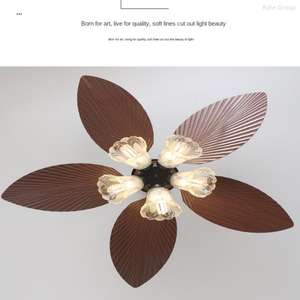 Ventilateur de plafond moderne à pales en ABS 5, à intensité variable, avec lumières et télécommande - Product Image 4