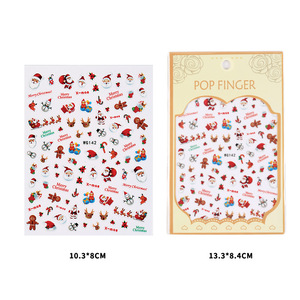Oferta Especial: Adhesivos de <span class=keywords><strong>Uñas</strong></span> 2D de Plástico No Tóxico con <span class=keywords><strong>Diseño</strong></span> Navideño, Estampado de Ciervos, Copos de Nieve y Botas, Accesorios para <span class=keywords><strong>Uñas</strong></span> - Product Image 5