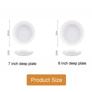 Plato de Porcelana para Sopa, Diseño en Relieve, Estilo Nórdico Minimalista, Apto para Microondas, Vajilla de Cerámica Redonda, en Oferta - Product Image 2