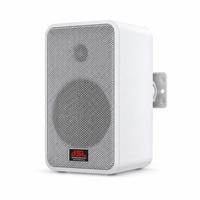 Haut-parleur extérieur résistant aux intempéries JSL 80W avec woofer de 6,5 pouces + tweeter de 1 pouce, 8 ohms, 70Hz-20kHz, ABS, montage mural, blanc/noir