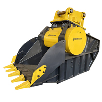 Bucket Jaw Crusher Hidrolik MONDE untuk Excavator 20 Ton, Penghancur Beton, Daur Ulang, Tugas Berat PSD200