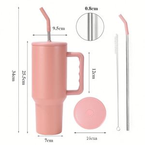 Oferta de Regalo de Navidad: Vasos para Cerveza en Blanco de 16oz, 20oz, 40oz, de Acero Inoxidable con Aislamiento al Vacío, Taza de Viaje con Asa - Product Image 2
