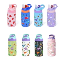 Bouteilles d'eau imprimées en 5D avec logo personnalisé pour enfant, gobelet isotherme de 12 oz pour enfants, tasse thermos sous vide de dessin animé pour l'extérieur