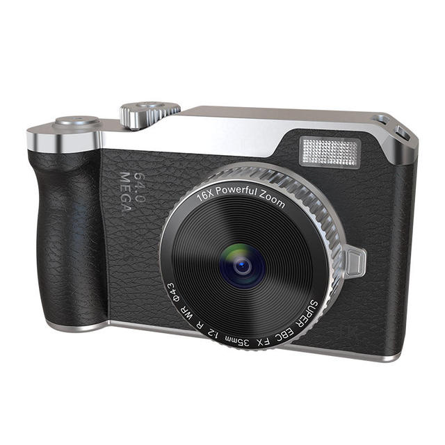 NKIWI Dual 4K 64MP Camera Compact Portable Digital SD Compatible MP3 Filter LED Flash 10x-20x Travel Vlogging