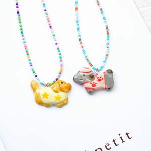 Collar con Colgante de Estrella de Cerámica Colorida y Divertida, Collar de Cuentas de Semillas Hecho a Mano <span class=keywords><strong>para</strong></span> Mujer, Regalos de Joyería - Product Image 1