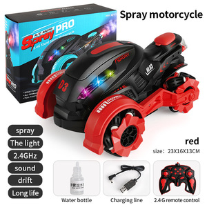 Atacado Spray Stunt Motocicleta Drift Rotação de Alta Velocidade Lado USB Carregamento Off-road Controle Remoto RC Carros para Crianças Elétrico - Product Image 6
