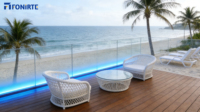 Clôture en alliage d'aluminium pour la sécurité et l'intimité, avec finition thermolaquée, design moderne pour jardin, balcon et bordure d'escalier