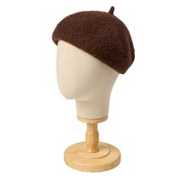 Bonnet de peintre vintage en laine épaisse et chaude 100 % laine pour femme, style japonais et coréen, doux et moelleux, collection automne/hiver