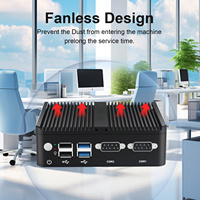 Mini PC Industrial Sin Ventilador Eglobal J5005, 2x RJ45 Giga LAN, Computadora Integrada Compacta, Doble RS232 COM, SSD M.2 NVME/MSATA, Win10 PXE