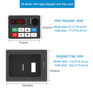 Mini 220V VFD Single phase 2.2kw 3HP chuyển đổi tần số 50Hz 60Hz m-drive cho động cơ và máy nén - Product Image 3