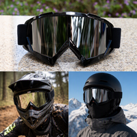Lunettes de protection anti-buée polarisées ANSI Z87 UV400 avec lentilles en PC pour adultes, idéales pour le motocross, la moto, le surf et les sports de terre.