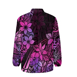 Chemisier personnalisé de style polynésien pour femme, col en V, chemise décontractée à manches longues, imprimé tropical hawaïen, hauts habillés d'été - Product Image 3