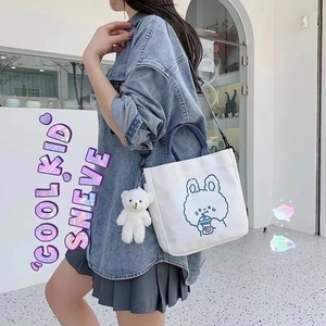 กระเป๋าผ้าใบสะพายไหล่สำหรับผู้หญิง,กระเป๋าเป้ผ้าใบสำหรับนักเรียนวิทยาลัยวรรณกรรมและศิลปะกระเป๋าโท้ทผ้าใบ - Product Image 6