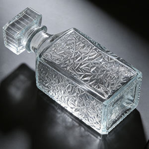 Vente en gros de carafes à liqueur en verre carrées transparentes de luxe, vides, de 500 ml, 750 ml et 1000 ml, pour le brandy, le gin, la vodka, le <span class=keywords><strong>rhum</strong></span> - Product Image 1