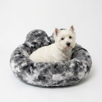 Lit pour chien et chat en fausse fourrure de luxe, confortable, écologique, moelleux, lavable, design personnalisé, douillet, toutes saisons
