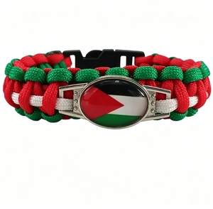 Bracelet en paracorde personnalisé avec drapeau de Jordanie, bracelet de survie tissé à la main pour cadeau de la Journée nationale et souvenir touristique - Product Image 1