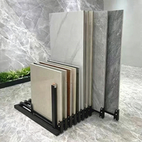 Présentoir coulissant sur mesure pour carreaux de céramique, grande taille, pour salle d'exposition de marbre, quartz et granit