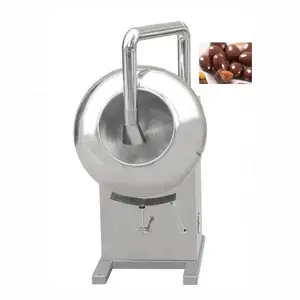 Máquina automática de revestimento de chocolate para nozes caramelizadas e doces de chocolate