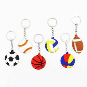Llaveros Deportivos Personalizados al por Mayor - Llaveros de Goma PVC 2D/3D para Equipos de Rugby/Voleibol/Fútbol, Artículos Promocionales de Pelota Antiestrés - Product Image 1