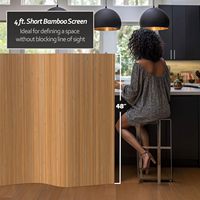 Écran de séparation Paravan de confidentialité en bambou décoratif moderne mobile et écologique pour l'intérieur