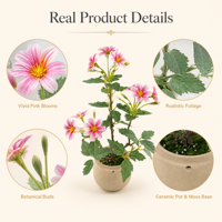 Vente en gros de plantes artificielles en pot, bonsaïs blancs, arrangements floraux simulés pour la décoration intérieure de table et de la maison