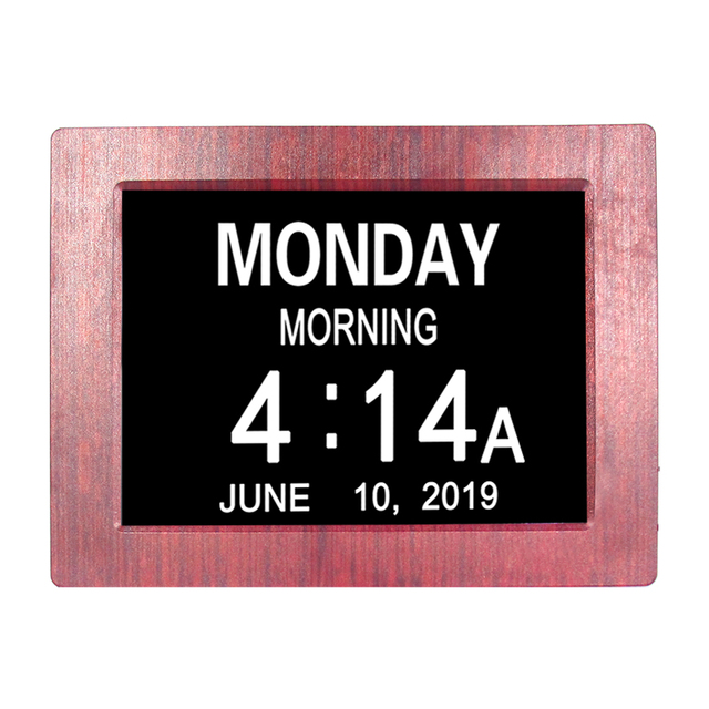 Customize Big Size Wall Digital LCD Clock Calendar Dementia Clock Large Display Calendar Digital Table Clock