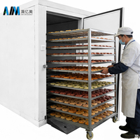 RVS warmtepomp voedseldroger oven voor groenten en fruit, twee deuren, 4 karren, industriële kast, dienbladdroger