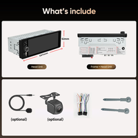 Autoradio Multimédia Vidéo MP5 de Voiture 1 Din 6,86 Pouces avec Carplay Android Auto, Bluetooth, Radio FM, Stéréo et Connecteur USB Type-C