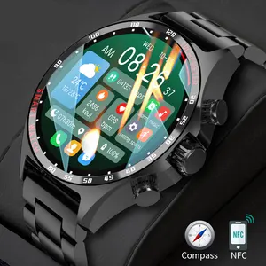 New LIGE Bluetooth smart watch multi-functiona sports waterproof meter step heart rate blood oxygen men's watch NFC