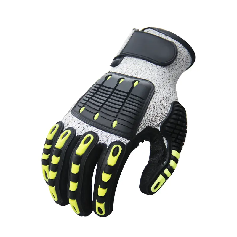 Protective Safety Work Impact Resistant Sandy Nitrile Anti Impact Super Grip Mechanics Gloves