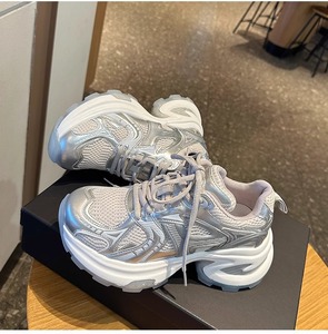 Nuevo Producto 2026, Zapatos Deportivos Casuales Transpirables de Malla Plateada para Mujer, Zapatos para Correr Ligeros y Cómodos - Product Image 2