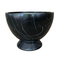 Pot de fleurs élégant en fibre de verre avec piédestal, motif circulaire, résistant aux UV, pour extérieur, maison, jardin, patio, livraison immédiate