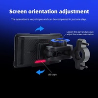 Navigation Moto avec Écran Horizontal/Vertical Commutable, Prise en Charge CarPlay et Android Auto Sans Fil, Double Alimentation 5V/12V, Écran 5 Pouces, et Système TPMS