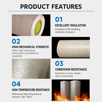 Film en aramide polyimide personnalisé 6650 NHN, classe H 180°C, 3 plis, flexible, faible diélectricité, papier d'isolation pour fentes de moteur