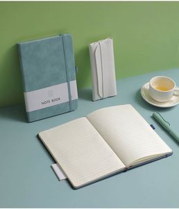 OEM A7 With Elastic Strap Pu Journal Diary Notebook Printed Brand Logo Diary Notepad <b>Note</b> <b>Book</b> PU Leather Notebook for Student - Product Image 3