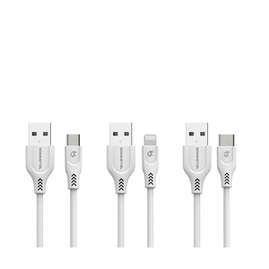 Somostel BT09 TPE cáp dữ liệu 3.1A sạc nhanh 6000 + uốn cong cuộc sống thử nghiệm bền linh hoạt trắng đen - Product Image 5