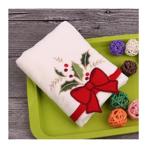 Serviette de cuisine ensemble de serviette de cadeau de Noël en gros